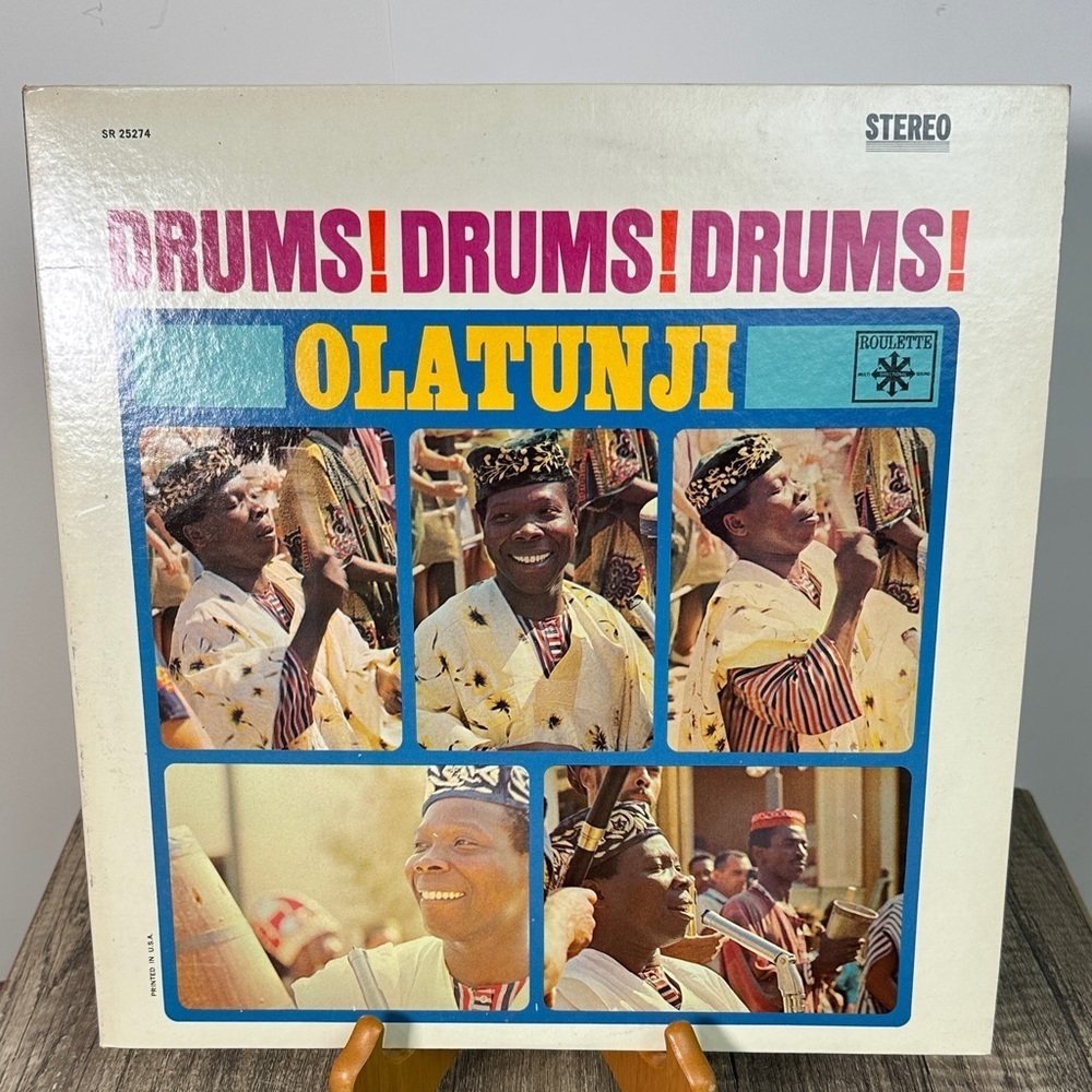 Olatunji Drums Vinyl Record with Cover